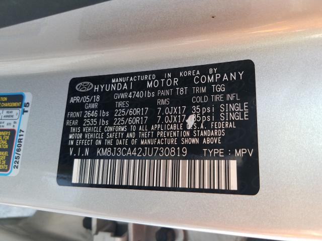 2018 HYUNDAI TUCSON SEL KM8J3CA42JU730819