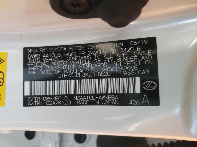 2019 LEXUS UX 200 JTHY3JBH3K2018520