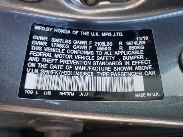 2020 HONDA CIVIC LX - SHHFK7H33LU409528