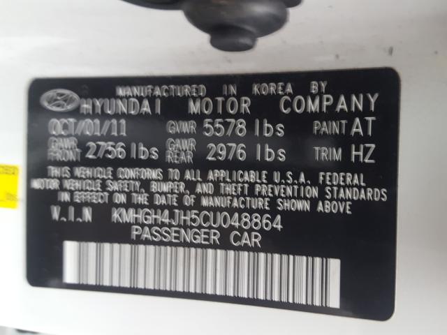 2012 HYUNDAI EQUUS SIGN KMHGH4JH5CU048864