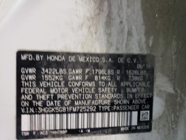 2015 HONDA FIT EX 3HGGK5G81FM725292
