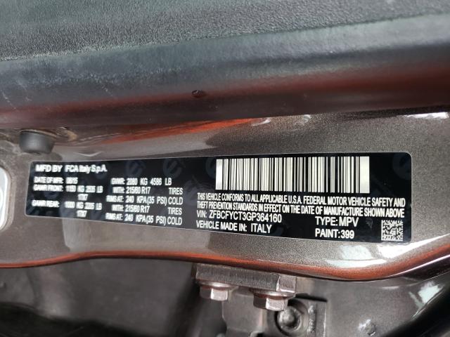 2016 FIAT 500X TREKK ZFBCFYCT3GP364160