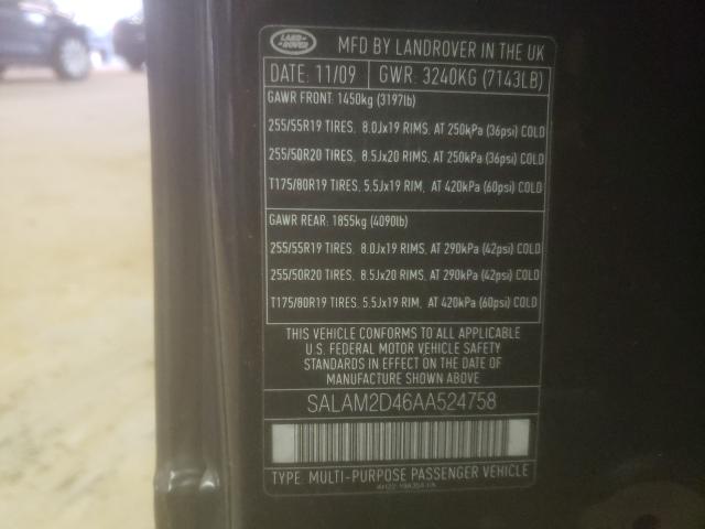 2010 LAND ROVER LR4 HSE PL SALAM2D46AA524758