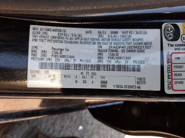 2013 FORD FIESTA S 3FADP4TJ2DM221357