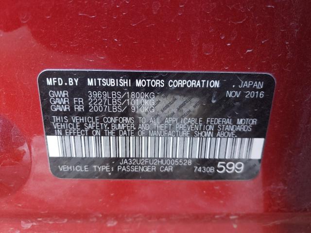 2017 MITSUBISHI LANCER ES JA32U2FU2HU005528