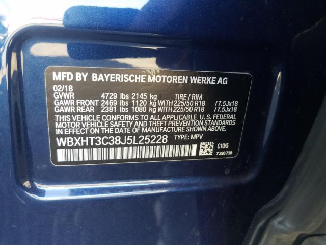 2018 BMW X1 XDRIVE2 - WBXHT3C38J5L25228