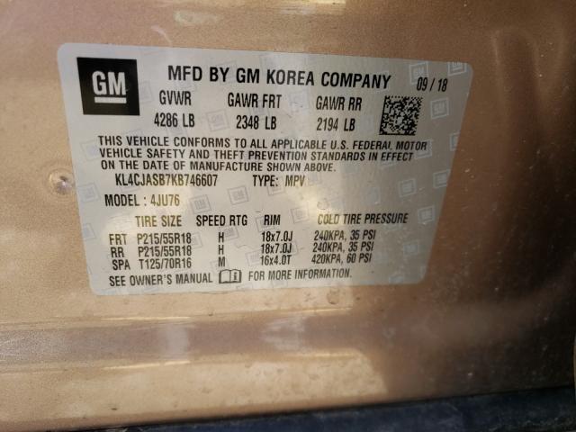 2019 BUICK ENCORE PRE KL4CJASB7KB746607