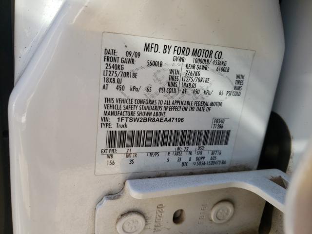 2010 FORD F250 SUPER - 1FTSW2BR8AEA47196