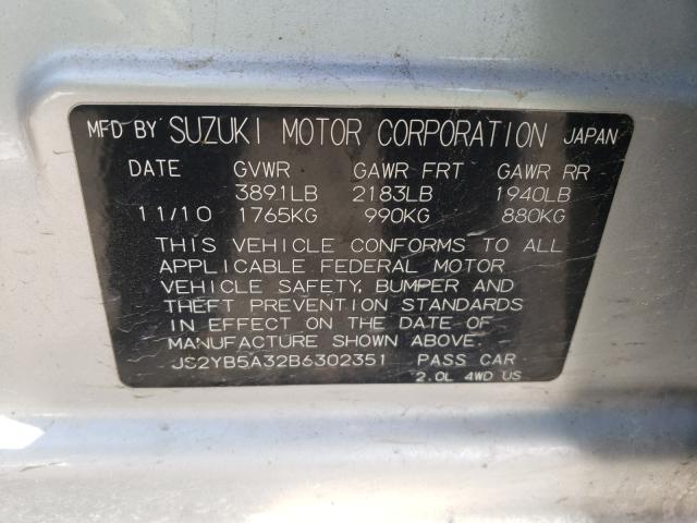2011 SUZUKI SX4 JS2YB5A32B6302351