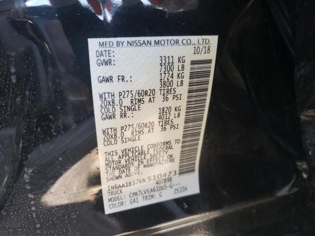 2019 NISSAN TITAN SV 1N6AA1E57KN510473