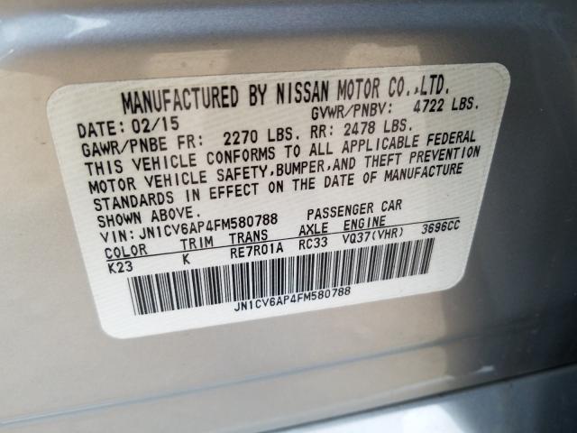 2015 INFINITI Q40 JN1CV6AP4FM580788