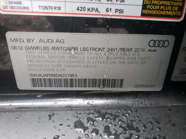 2013 AUDI A3 PREMIUM WAUKJAFM8DA031953
