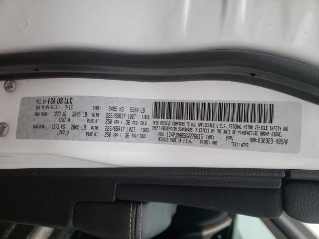 2016 JEEP CHEROKEE S 1C4PJMAB5GW276815