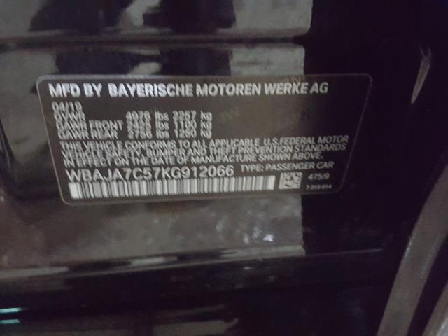 2019 BMW 530 XI WBAJA7C57KG912066