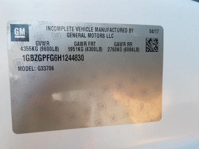 2017 CHEVROLET EXPRESS G3 1GBZGPFG6H1244830