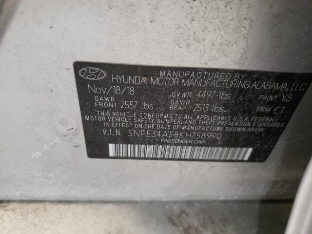 2019 HYUNDAI SONATA LIM 5NPE34AF8KH758990