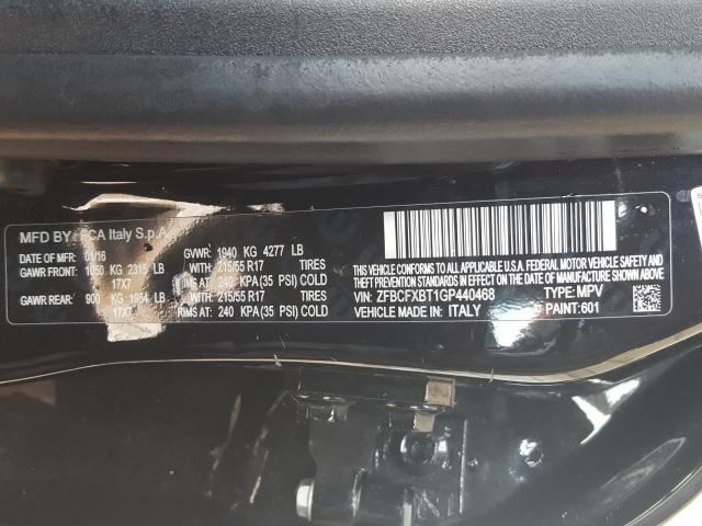 2016 FIAT 500X EASY ZFBCFXBT1GP440468