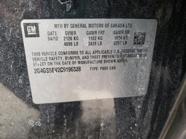 2012 BUICK REGAL PREM 2G4GS5EV2C9196328