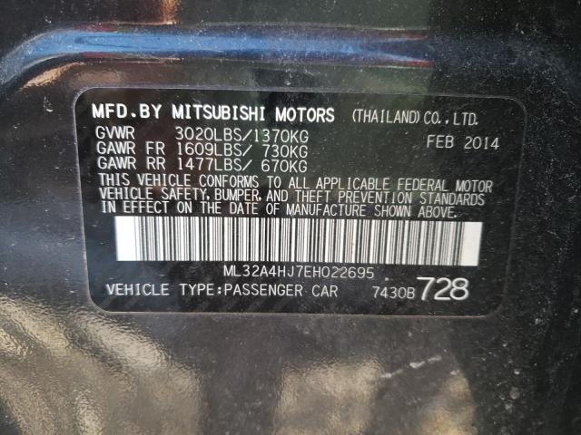 2014 MITSUBISHI MIRAGE ES ML32A4HJ7EH022695