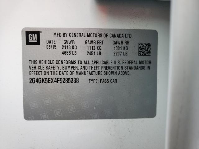 2015 BUICK REGAL 2G4GK5EX4F9285338