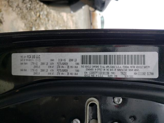 2016 RAM 1500 LONGH 1C6RR7PT1GS181198