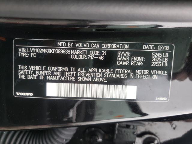 2019 VOLVO S90 T5 MOM LVY102MKXKP089638