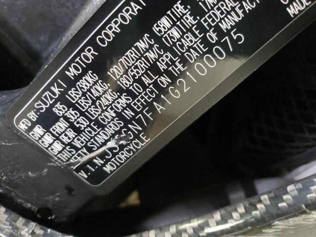 2016 SUZUKI GSX-R600 JS1GN7FA1G2100075