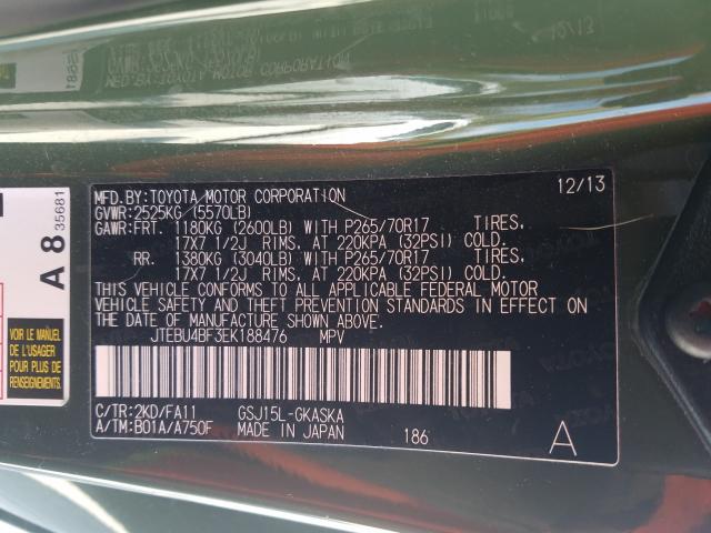 2014 TOYOTA FJ CRUISER JTEBU4BF3EK188476