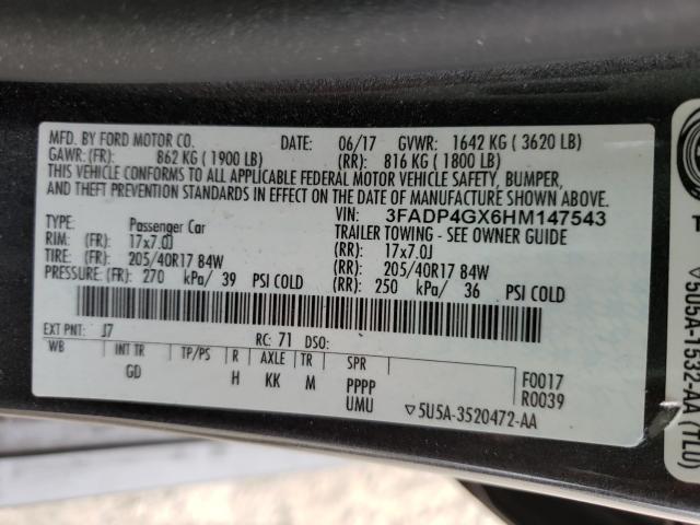 2017 FORD FIESTA ST 3FADP4GX6HM147543