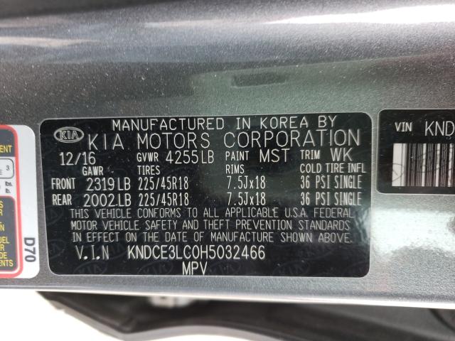 2017 KIA NIRO EX TO KNDCE3LC0H5032466