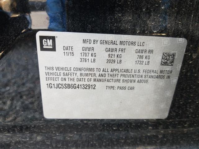 2016 CHEVROLET SONIC LT - 1G1JC5SB6G4132912