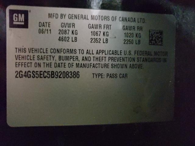 2011 BUICK REGAL CXL 2G4GS5EC5B9208386