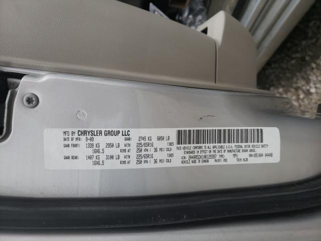 2010 CHRYSLER TOWN & CNT 2A4RR5DX1AR129397