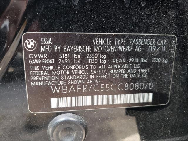 2012 BMW 535 I WBAFR7C55CC808070