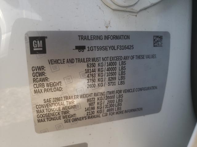 2020 GMC SIERRA K35 1GT59SEY0LF316425