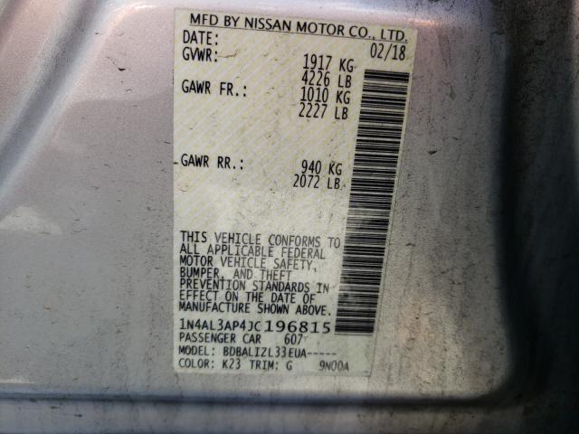 2018 NISSAN ALTIMA - 1N4AL3AP4JC196815