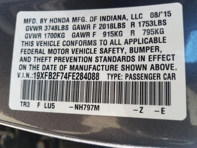 2015 HONDA CIVIC SE 19XFB2F74FE284088