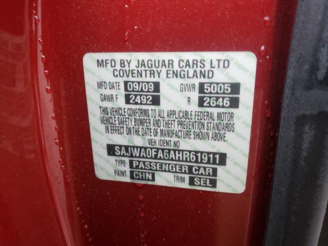 2010 JAGUAR XF LUXURY SAJWA0FA6AHR61911