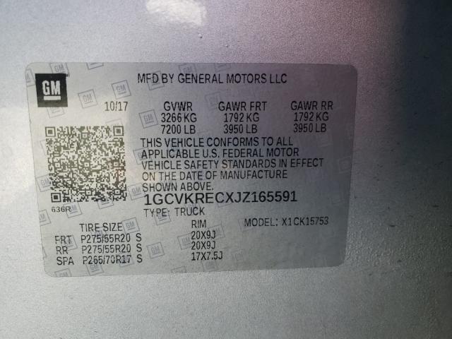 2018 CHEVROLET SILVERADO - 1GCVKRECXJZ165591