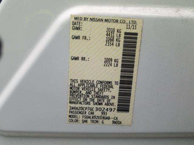2016 NISSAN LEAF S 1N4AZ0CP7GC302497