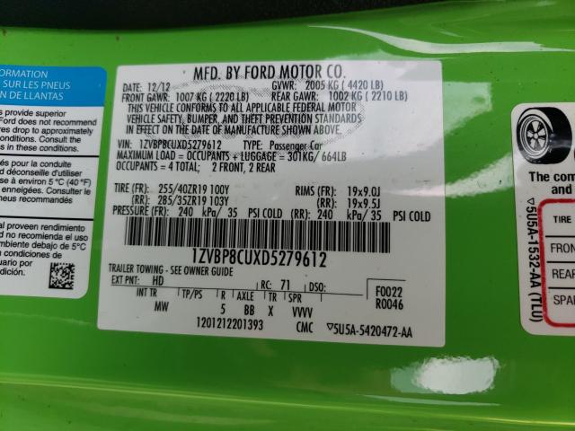 2013 FORD MUSTANG BO - 1ZVBP8CUXD5279612