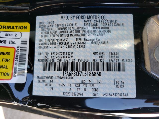 2020 FORD MUSTANG GT - 1FA6P8CF7L5186850