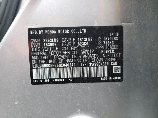2016 HONDA FIT LX JHMGK5H55GX040242