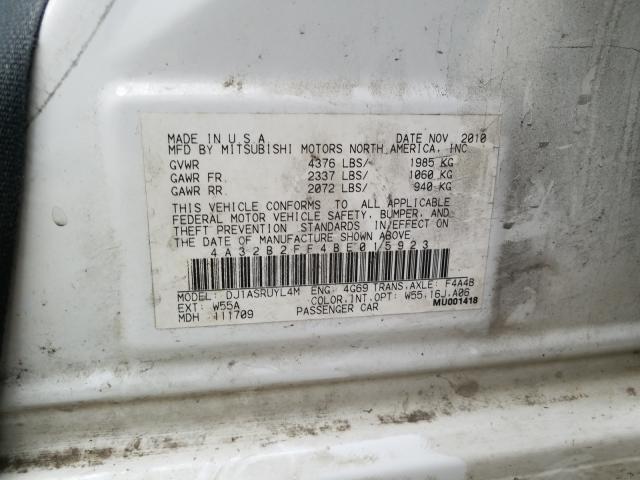 2011 MITSUBISHI GALANT FE 4A32B2FF4BE015923