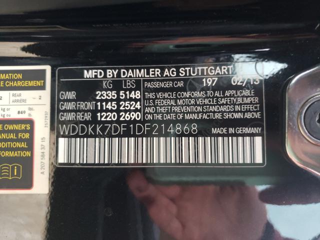 2013 MERCEDES-BENZ E 550 WDDKK7DF1DF214868