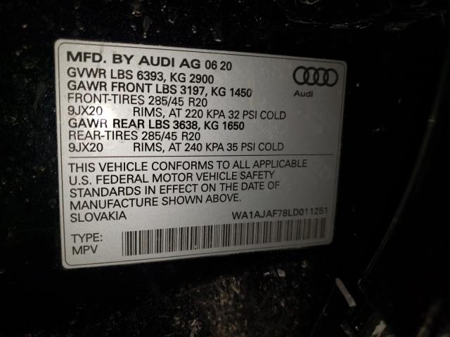 VIN WA1AJAF78LD011251 2020 Audi Q7, Premium no.10