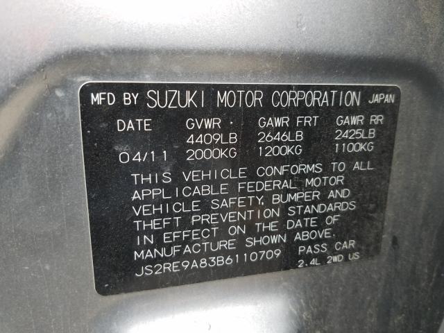 2011 SUZUKI KIZASHI SP JS2RE9A83B6110709
