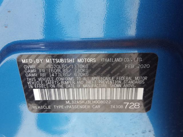 2020 MITSUBISHI MIRAGE LE ML32A5HJ3LH008022