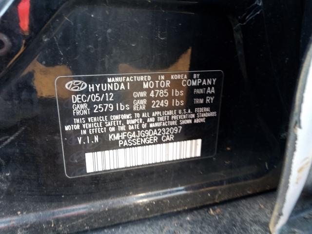 2013 HYUNDAI AZERA KMHFG4JG9DA232097