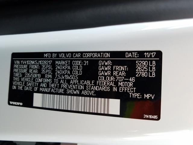 2018 VOLVO V90 CROSS YV4102NK5J1028217